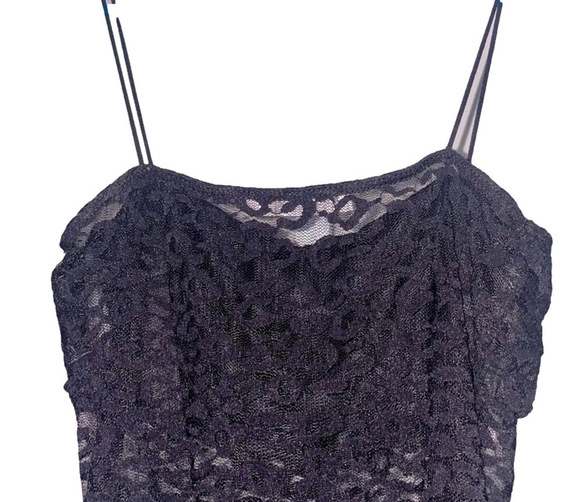 Le Lis Mesh Bodysuit Women Small Cami Tank Lace Edgy Leopard Sheer Black Party - Picture 8 of 11